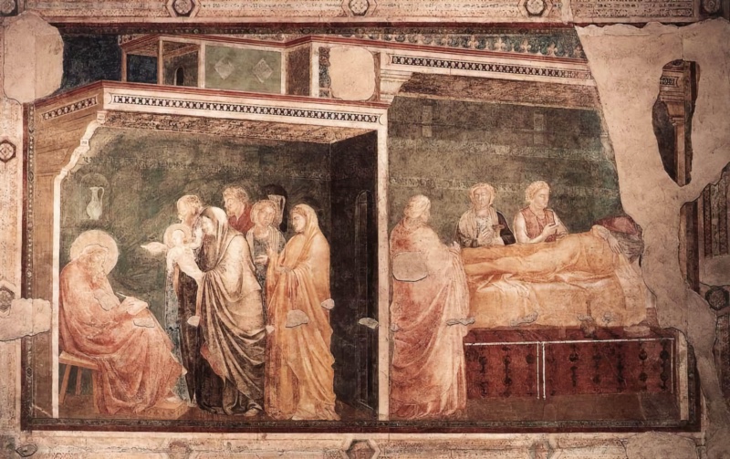 Peruzzi Chapel - The Birth of John the Baptist and the Naming Ceremony